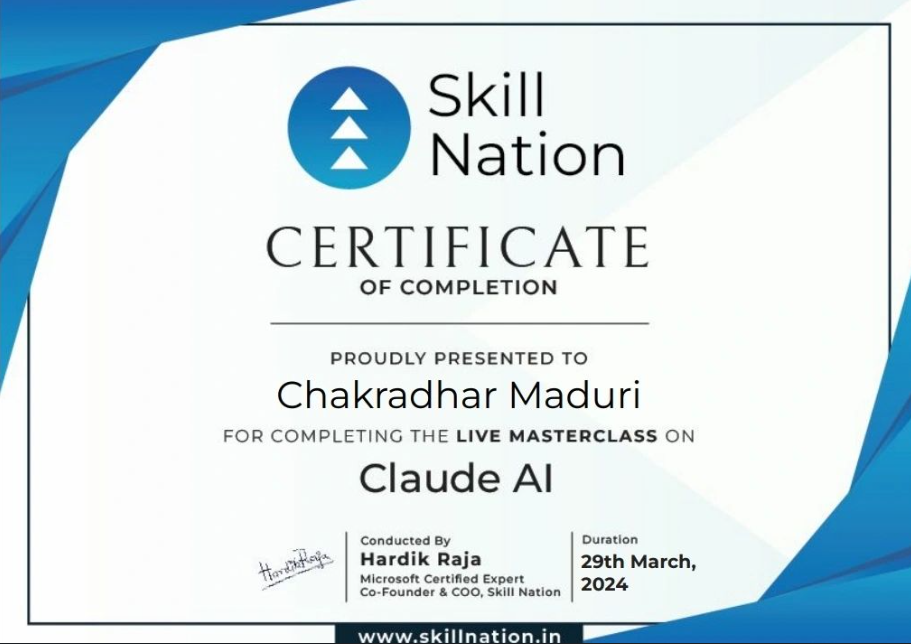 Certificate